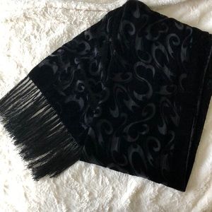 Black Velvet Scarf/Shawl